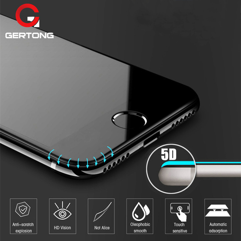 Protector de pantalla de borde curvado 5D para iPhone, vidrio templado para iPhone 6, 7, 6S, 8 Plus, 11, 12 Pro Max, 11, X, XR, XS, Max ► Foto 1/6