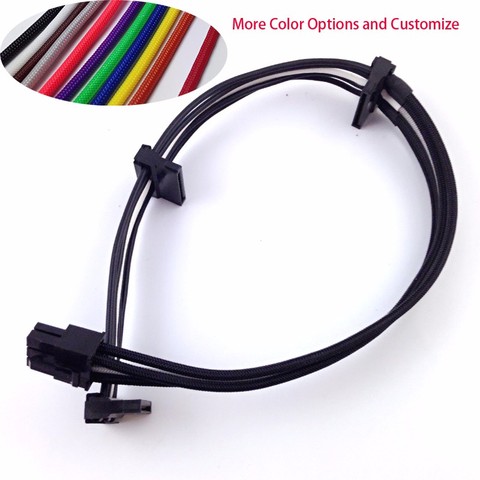 Múltiples opciones de color winfmod individualmente 6Pin macho a SATA cable envuelto para Corsair modular PSU SF600 ► Foto 1/4