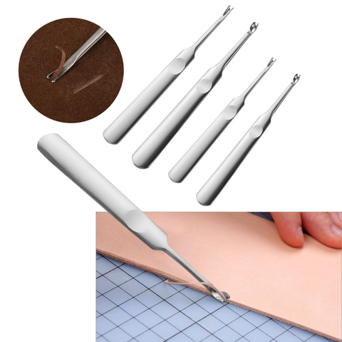 Kit de herramientas para cortar cuero en forma de U + V, 1/2 Uds., Kit de punzonado en S/L, perforadora de agujeros, herramienta Biseladora ► Foto 1/6