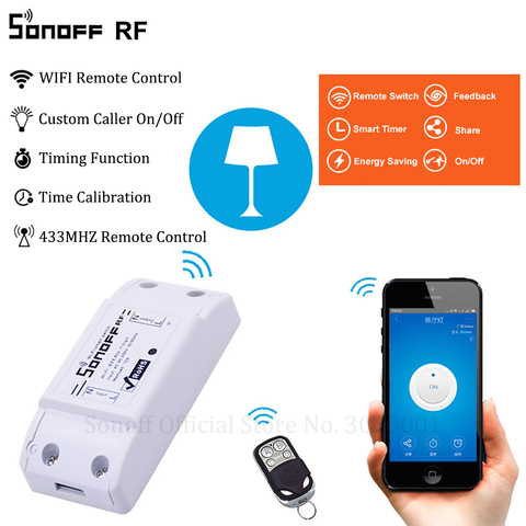 Sonoff-Interruptor inteligente RF WiFi, 433Mhz, receptor RF, Control inalámbrico remoto inteligente para casa inteligente, Interruptor de luz Wi-fi ► Foto 1/6