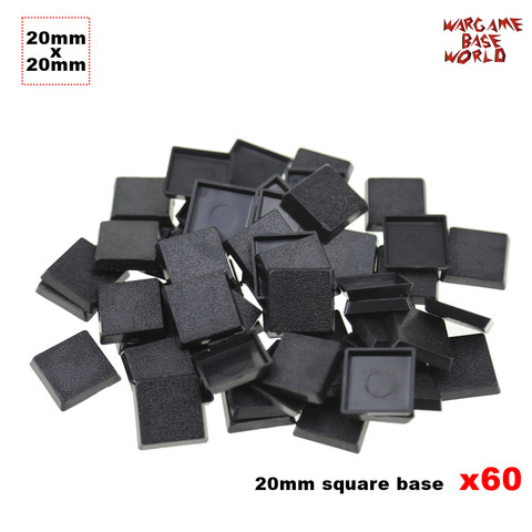 Bases cuadradas de plástico para juegos de guerra y miniaturas, 60x20mm ► Foto 1/1