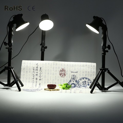 Lámpara LED de 3 piezas, Bombilla de estudio de fotografía con retrato, caja suave, bombilla de luz de relleno y soporte de luz de 3*37CM ► Foto 1/5