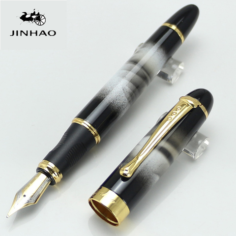 JINHAO-pluma estilográfica X450 de 0,7mm, pluma ancha sin caja de lápices para Colegio, oficina, papelería, 22 colores, regalo de escritura de lujo ► Foto 1/6