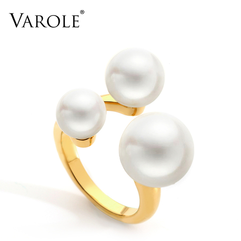 Anillos MIDI de nudillos de mujer de Color dorado con hermoso anillo de perlas varol ► Foto 1/6