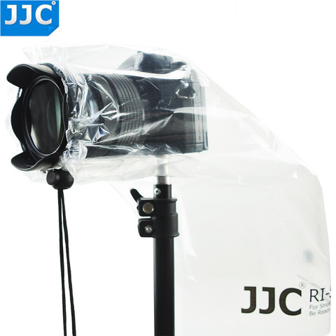 JJC-chubasquero para cámara DSLR pequeño, 2 unidades, con lente, cubierta para lluvia, cámaras sin Espejo, abrigo transparente, lentes Prime, Protector impermeable ► Foto 1/6