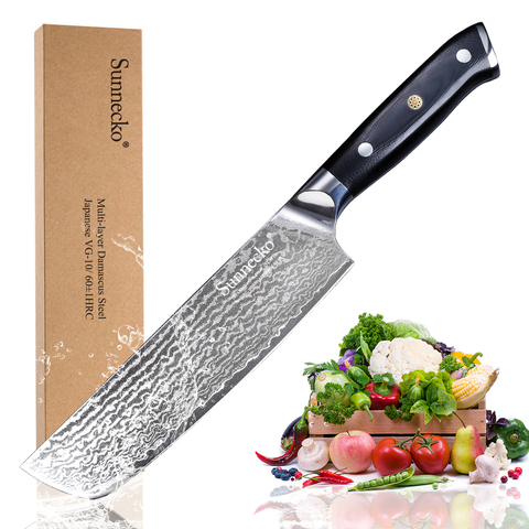 SUNNECKO-cuchillo de Chef japonés VG10 Core de 7 