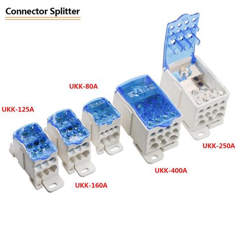 UUK-80A/125A/160A/250A/400A/500A Tipo de carril splitter box universal conector de cable del divisor de distribución actual de 1000V ► Foto 1/6