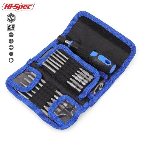 Hi-Spec-Juego de puntas de destornillador Torx extralargo, Kit de herramientas de mano en bolsa, 25 unidades ► Foto 1/6