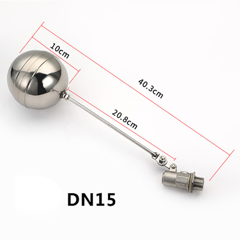 DN15-Válvula de acero inoxidable para tanque de agua, ajuste de nivel de líquido, válvulas de bola flotantes de 17mm de diámetro, longitud de 37,5mm de alta calidad ► Foto 1/5