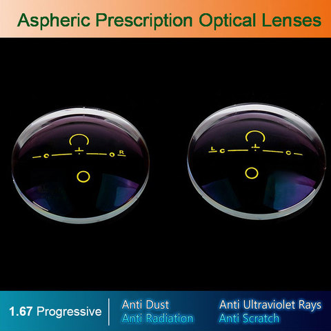 1.67 digital de forma libre progresiva óptica asférica gafas Eyewear prescripción óptica Objetivos ► Foto 1/6