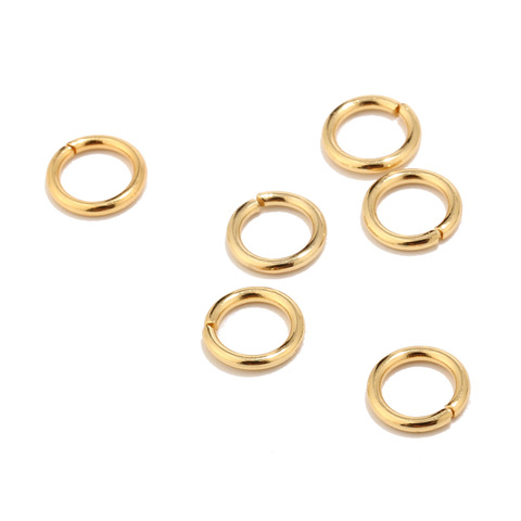 Aros con cierre tipo langosta de acero inoxidable, kit de mosquetones o anillos de oro abiertos para hacer joyería de 18K y 3,5mm, 4mm, 5mm, 6mm, 7mm, 8mm, 9mm, 10mm de acero inoxidable, 200 unidades ► Foto 1/6