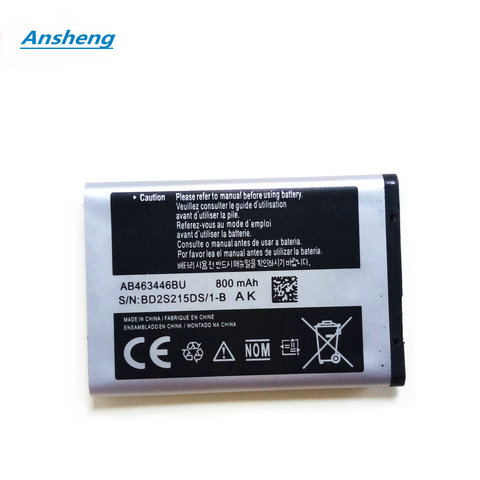 Ansheng 800mAh AB463446BU AB043446BE batería para Samsung C3300K X208 B189 B309 F299 E329 GT-C3520 E1228 GT-E1200M E339 GT-E2330 ► Foto 1/1