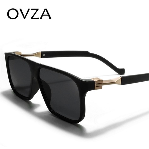 OVZA-gafas de sol rectangulares para hombre, lentes de sol a la
