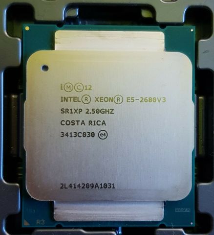 Intel-procesador Intel E5 2680 V3, 2,5 GHz, 30MB, 12 núcleos, 120W, Socket LGA 2011-3, SR1XP ► Foto 1/2