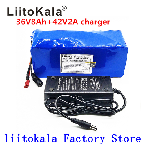 LiitoKala 36 V batería 500 W 18650 batería de litio 36 V 8AH con bms batería de bicicleta eléctrica con PVC funda para bicicleta eléctrica ► Foto 1/5