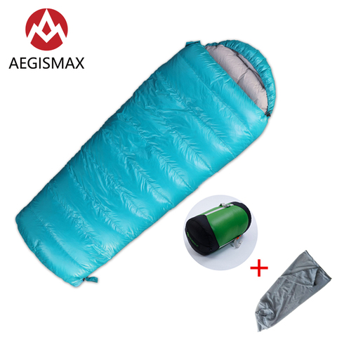 AEGISMAX-SACO DE dormir para niños, para acampar al aire libre, serie Chico, urltra-ligero, para mantener el calor, ganso blanco ► Foto 1/6