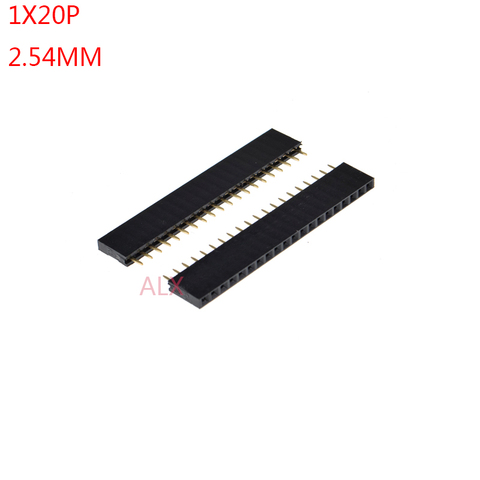 10 Uds 1X20 PIN sola fila hembra PIN HEADER 2,54 MM de conector 1*20 20p 20PIN 20 PIN para la placa PCB ► Foto 1/2