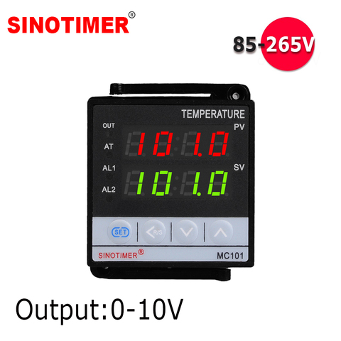 Termostato Digital PID de salida analógica, controlador de temperatura para enfriar el calor con alarma, 85 ~ 265Vac PT100 K, 0-10V ► Foto 1/5