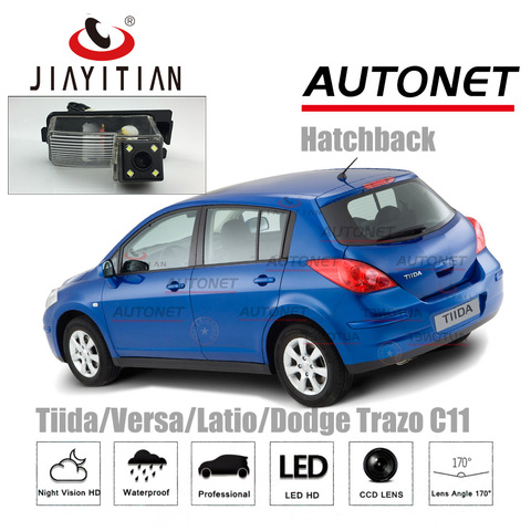 JIAYITIAN-cámara de visión trasera, para Nissan Tiida/Versa/Latio C11 Hatchback 2004 ~ 2012/CCD/visión nocturna/cámara de marcha atrás ► Foto 1/6