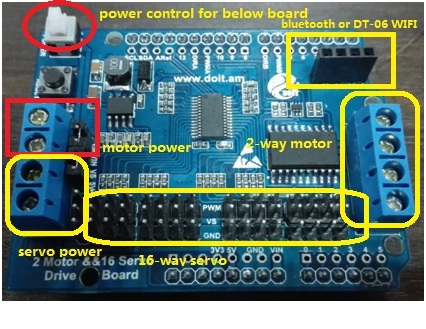 Placa de Control accionada por Servo escudo, Motor de 2 canales, 16 canales, Compatible con Arduino para Robot, brazo, tanque, coche, Kit de juguete RC ► Foto 1/4