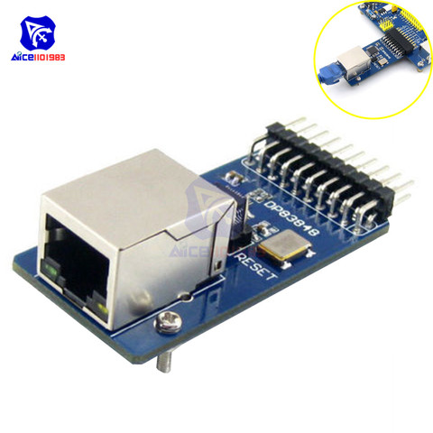 Transceptor Ethernet RJ45, Conector de Control Tipo USB-B, placa de interfaz para Arduino, DP83848 ► Foto 1/4