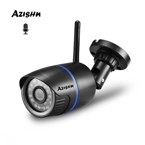 AZISHN 1080P 2.0MP Wifi IP cámara de Audio Visión Nocturna exterior Onvif inalámbrica cámara CCTV tipo bala XM530AI iCSee con ranura para tarjeta SD ► Foto 1/6