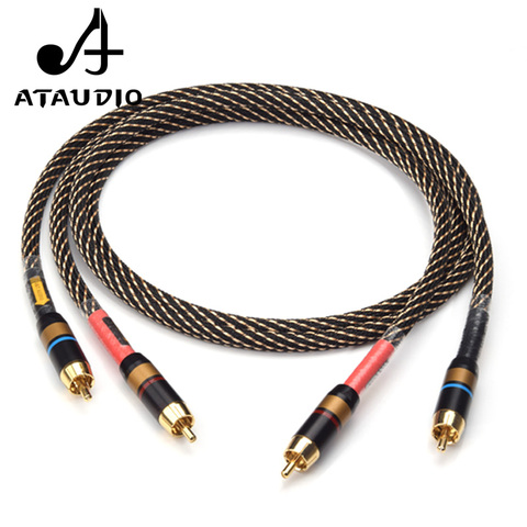 ATAUDIO-Cable Hifi 2rca, amplificador de DVD de alta calidad, Cable de interconexión Rca, un par ► Foto 1/5