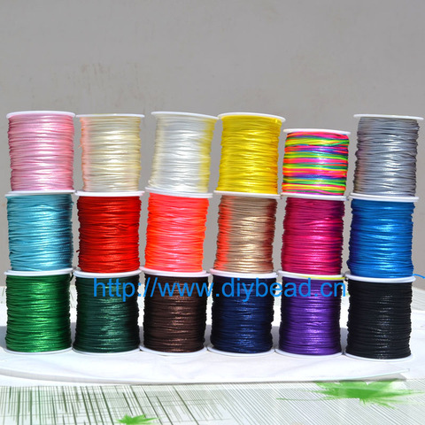 18 colores de 10 m cable de Nylon hilo nudo chino Macrame pulsera de cordón trenzado cadena DIY borlas cordón Shamballa cadena hilo ► Foto 1/3