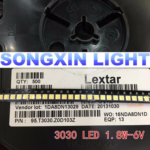 Lextar-retroiluminación LED de alta potencia 500 W, 1,8, 6V, blanco frío, 150-187LM, PT30W45 V1, 3030 smd, diodo LED, 3030 Uds. ► Foto 1/3