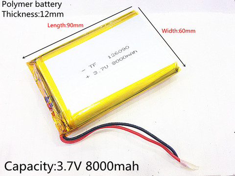 Litro de energía 126090 batería de litio de 3,7 V, polímero de la batería 8000mah móvil bricolaje de energía de emergencia de carga de batería de tesoro ► Foto 1/2