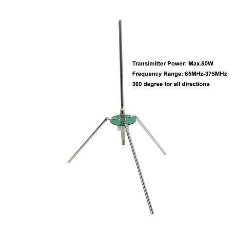 Nueva telescópica antena del transmisor FM 65-375 MHz para receptor y transmisor Max.50W ► Foto 1/5