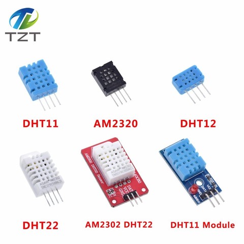 Placa de módulo de sensor de temperatura y humedad Digital DHT22 AM2302 DHT11/DHT12 AM2320 para Arduino potencia Ultra baja alta precisión 4pin ► Foto 1/6