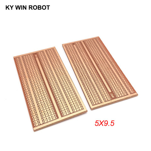 2 unids/lote DIY prototipo de papel PCB Universal prueba matriz placa de circuito dos agujeros tres agujeros conectados cuatro agujeros 5x9,5 CM ► Foto 1/6