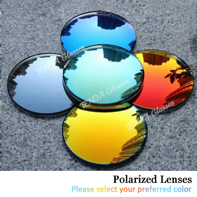 Moda colorido espejo reflectantes Gafas de sol Polarized prescripción Objetivos ► Foto 1/1