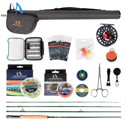 Maxcatch Premier-caña de pescar con mosca, Combo y Kit de carrete de mosca, traje de pesca completo ► Foto 1/6