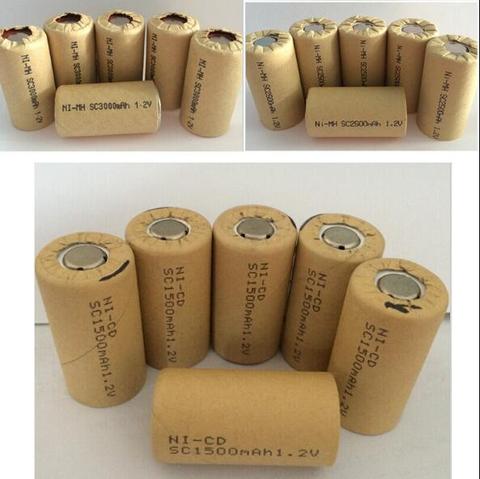 Batería recargable ni-cd Ni-MH SC de 1,2 V, 3000mAh -2000mAh, tasa de descarga de celda NIMH, 10C-15C, para taladro electrónico, herramientas eléctricas, 6 uds. ► Foto 1/1