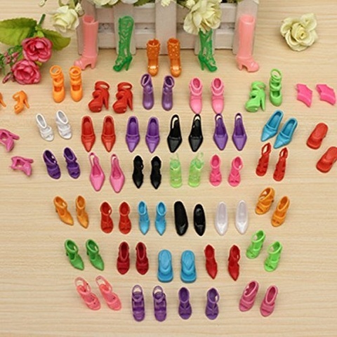 40 Uds diferentes zapatos de tacón alto botas encaja para 11,8 pulgadas accesorios de la muñeca Barbie niño y niña juguetes de regalo de cumpleaños ► Foto 1/3