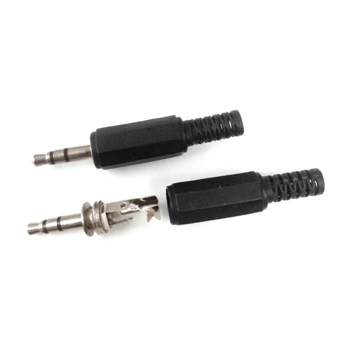 5 unids/lote conector de auriculares de 3,5mm macho dos canales de Audio conector Jack 3,5 Mm con carcasa de plástico negro ► Foto 1/5