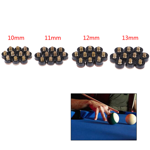 10 Uds Tornillo en señal puntas Snooker accesorios de billar piscina palo de billar Snooker sustitución 10 ~ 13mm ► Foto 1/6