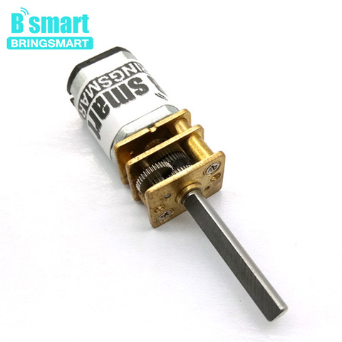 Bringsmart N20 Mini Motor 3 V 6 V 12 voltios DC Gear Motor D3-20 baja velocidad 15/30/ 50/60/100/150/200/300/400/600 rpm DIY coche inteligente ► Foto 1/6