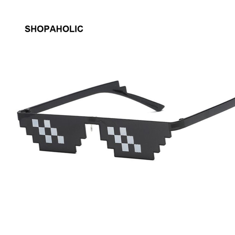 Gafas de sol pixeladas MLG de 8 bits para mujeres de marca Thug Life Party gafas Vintage para mujer ► Foto 1/5