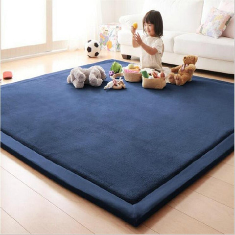 Alfombra de terciopelo Coral de 3CM de grosor para dormitorio, alfombra de juegos para bebé, alfombra de cama para sala de estar, alfombrilla de chico de gran tamaño ► Foto 1/6