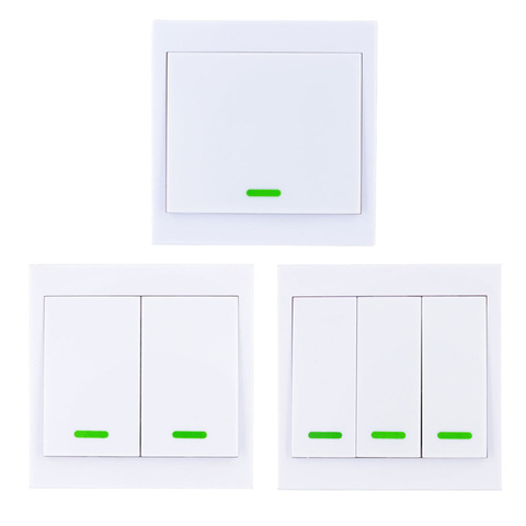 Inteligente Panel para pared del hogar transmisor remoto 1/2/3 botón pegajoso TX RF habitación dormitorio remoto inalámbrico de 315mhz a 433,92 Mhz ► Foto 1/6