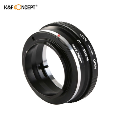 K & F CONCEPT-anillo adaptador de lente para lente de montura de Canon FD a cámara de montaje EOS M EF-M (sin Chip) FD ► Foto 1/6
