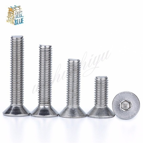 Tornillo de cabeza avellanada con 50 piezas 20 piezas 10 piezas 5 piezas DIN7991 m2 m2.5 m3 m4 m5 m6 m8 sus304 inox hexagonal plana ► Foto 1/2