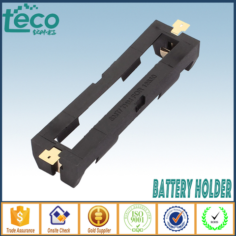 1 unids/lote 18650 soporte de batería SMD 18650 caja de almacenamiento de batería de alta calidad con pasadores de bronce TBH-18650-1C-SMT ► Foto 1/3