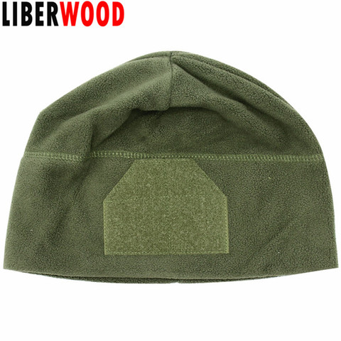 LIBERWOOD táctico sombrero OD reloj verde de lana sombrero parche de Velcro estilo invierno más cálido gorro gorros, gorro tapa de las mujeres de los hombres ► Foto 1/6