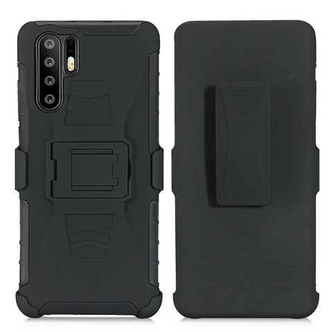 Funda protectora para Huawei P30 P20 PRO Lite, funda protectora híbrida, a prueba de golpes, con CLIP para cinturón, color negro, para Huawei Mate 20 Pro Lite ► Foto 1/6