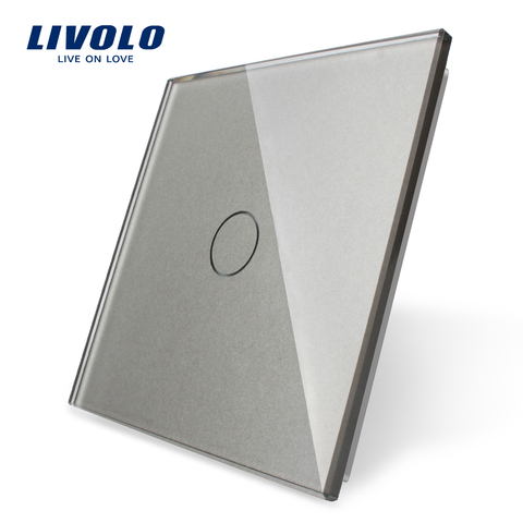 Livolo-Panel de cristal individual para Interruptor táctil de pared, pulsador táctil estándar europeo de 1 entrada, VL-C7-C1-15 (solo vidrio) ► Foto 1/1