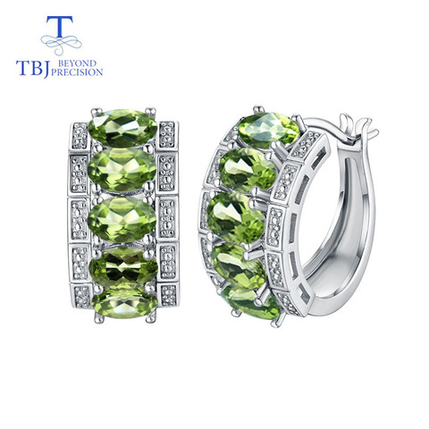 TBJ... cierre pendiente natural con pendiente de peridoto de Plata de Ley 925 joyería fina diseño elegante para las mujeres mejor San Valentín caja de regalo ► Foto 1/1